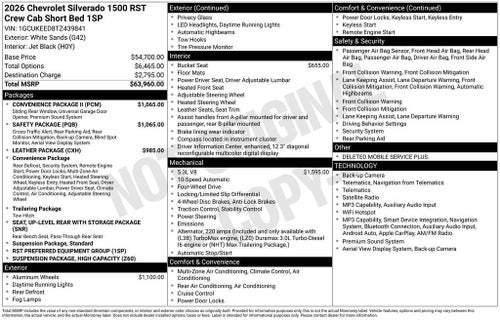 2026 Chevrolet Silverado 1500 RST