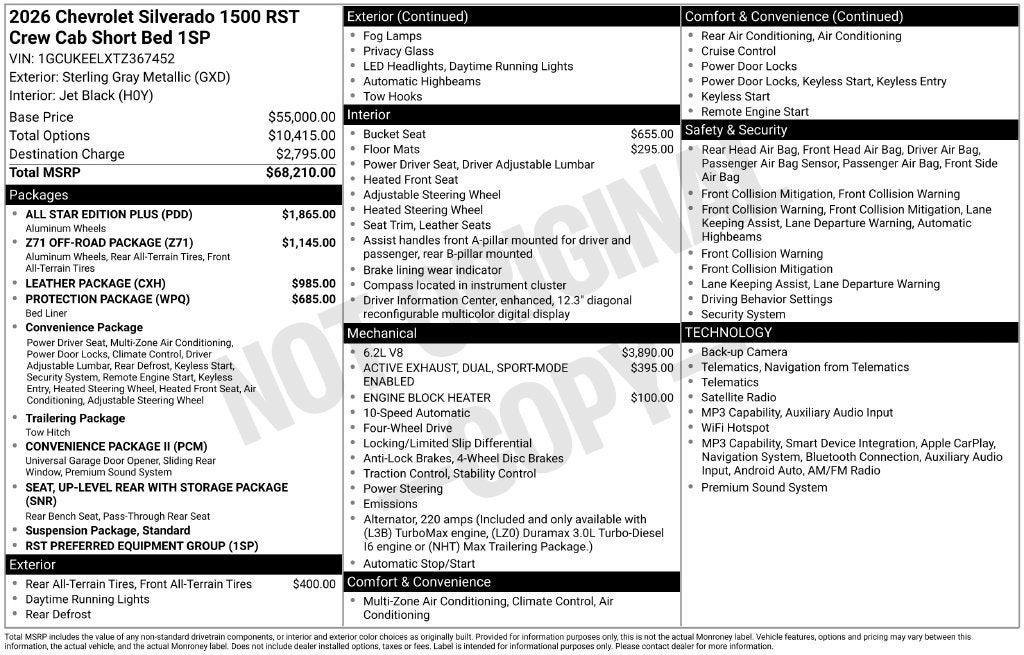 2026 Chevrolet Silverado 1500 RST