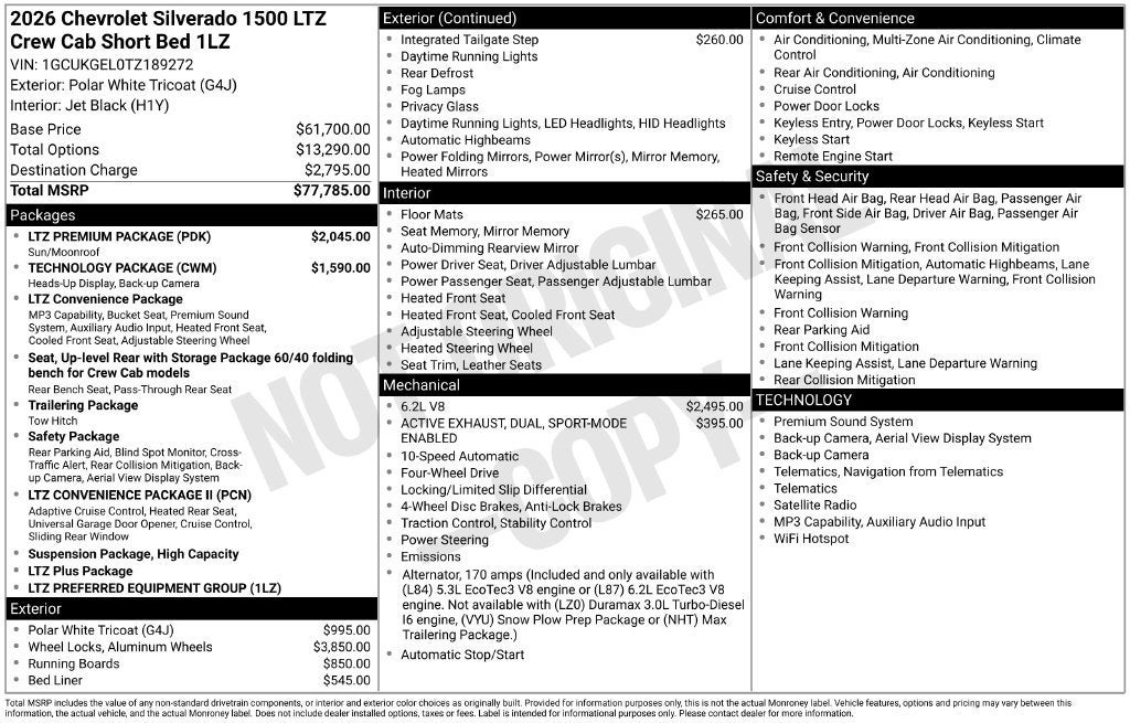 2026 Chevrolet Silverado 1500 LTZ