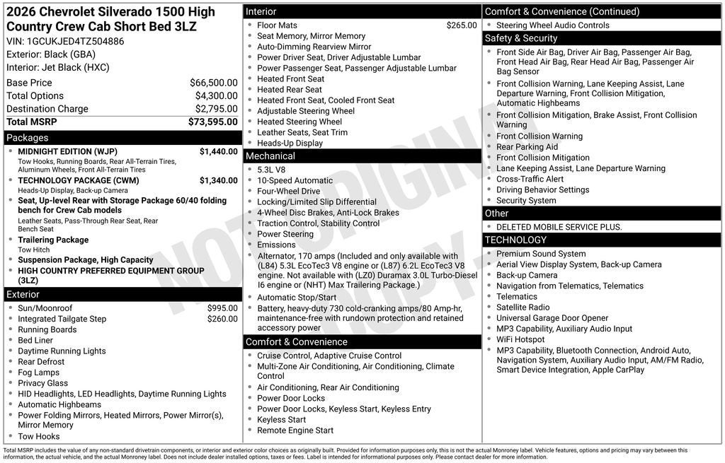 2026 Chevrolet Silverado 1500 High Country