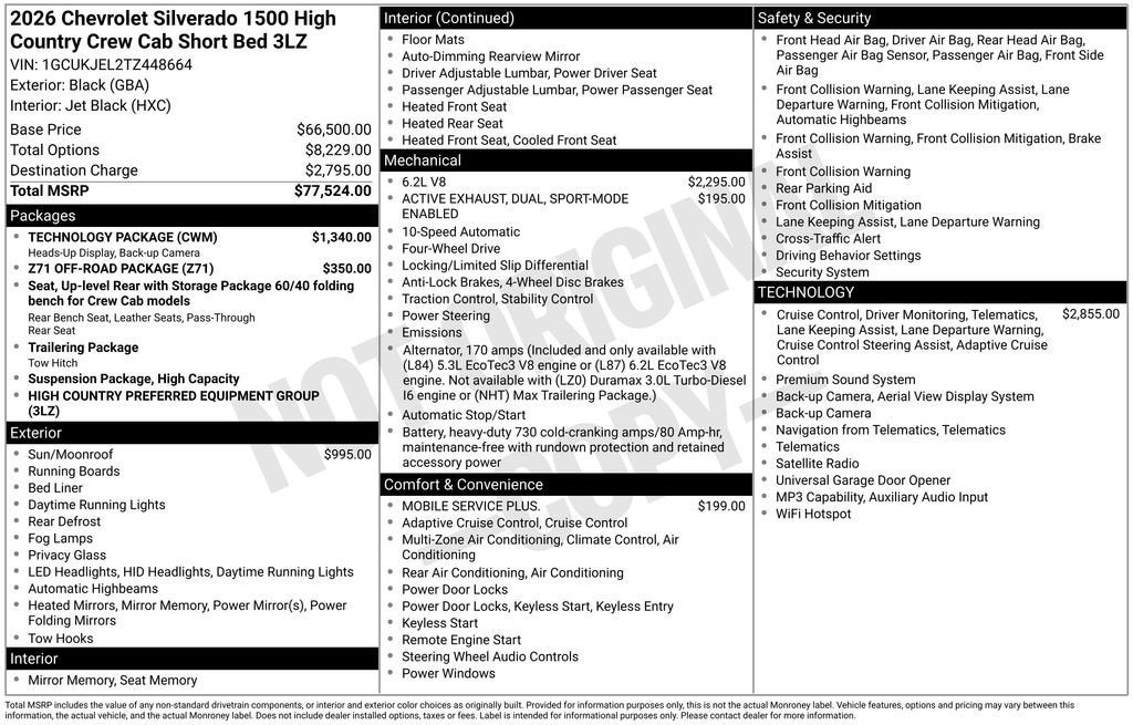 2026 Chevrolet Silverado 1500 High Country