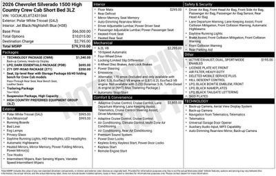 2026 Chevrolet Silverado 1500 High Country