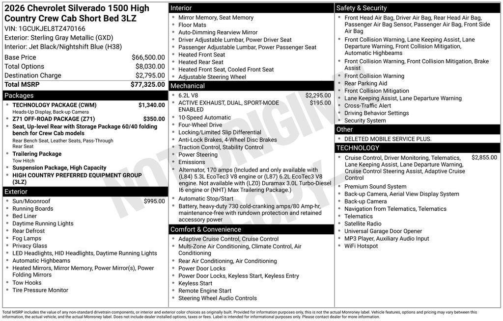 2026 Chevrolet Silverado 1500 High Country