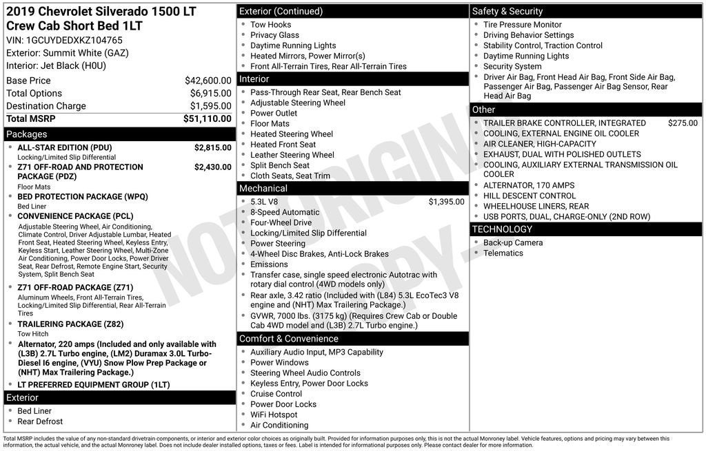 2019 Chevrolet Silverado 1500 LT