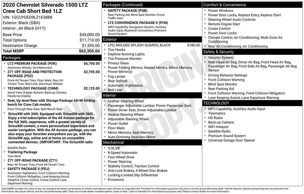 2020 Chevrolet Silverado 1500 LTZ