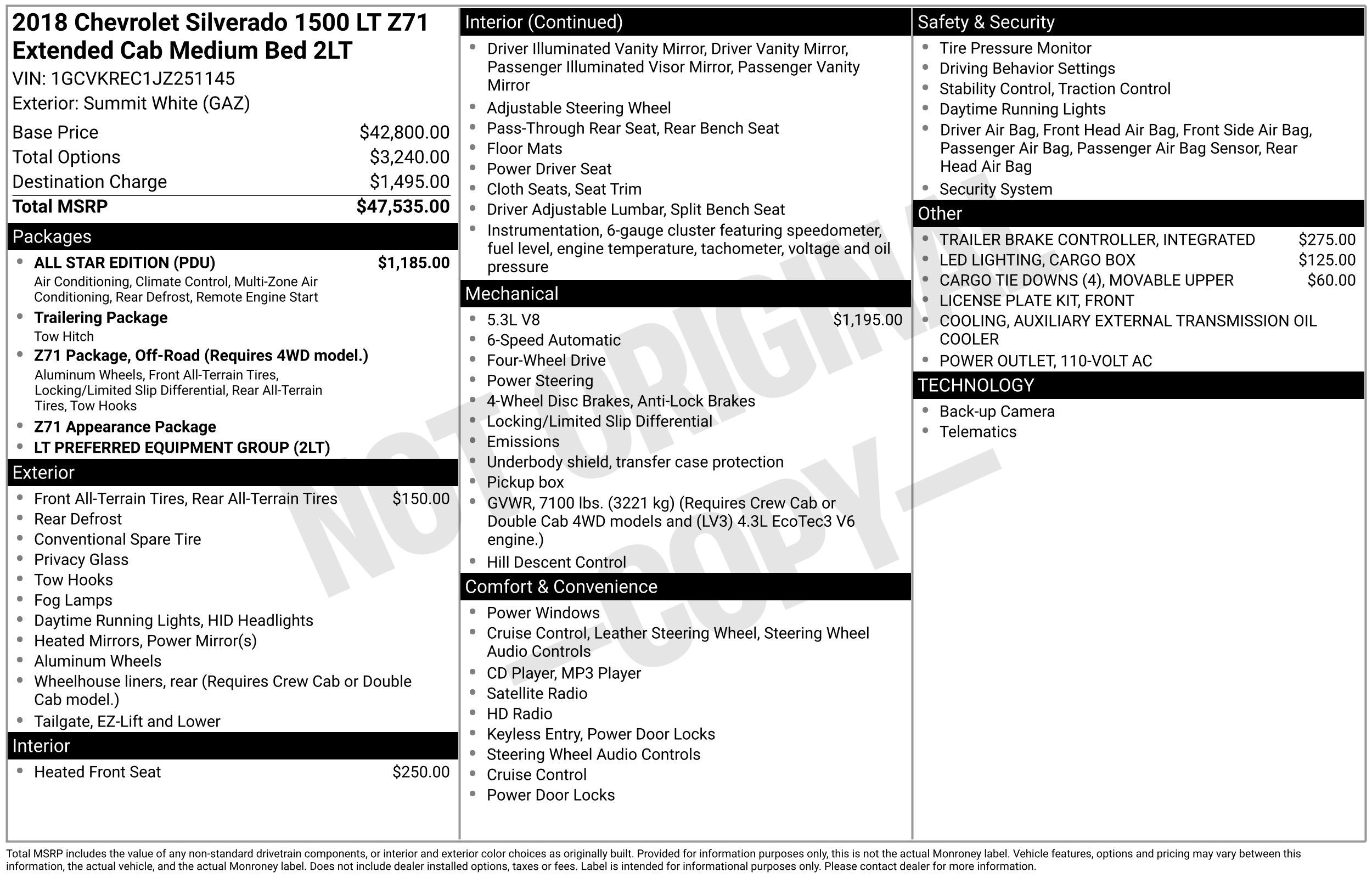 2018 Chevrolet Silverado 1500 LT