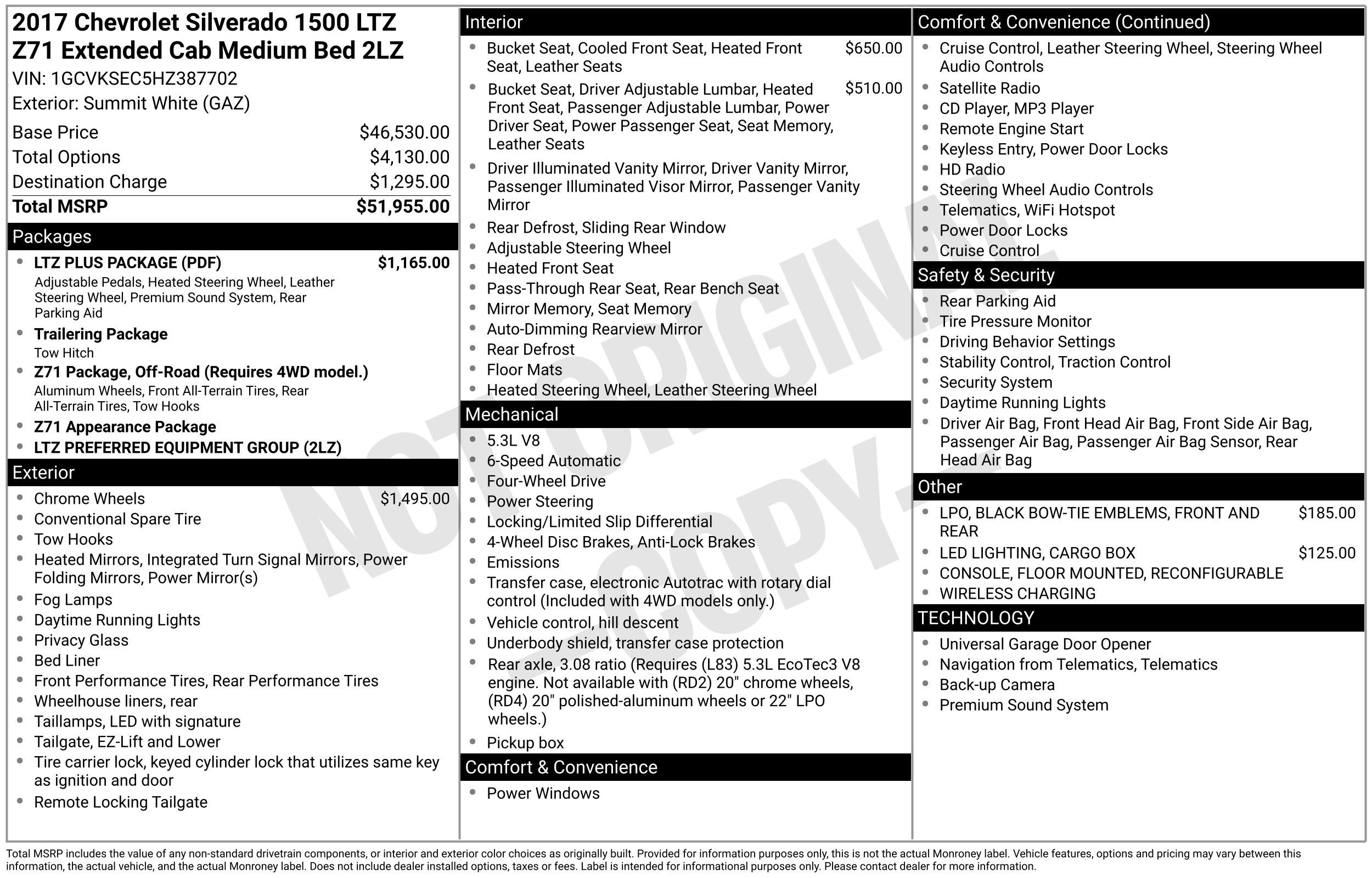 2017 Chevrolet Silverado 1500 LTZ