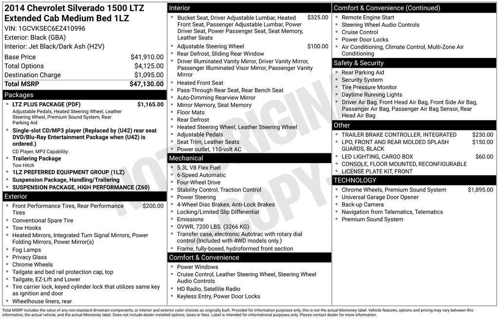 2014 Chevrolet Silverado 1500 LTZ