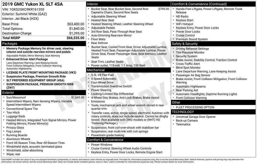 2019 GMC Yukon XL SLT