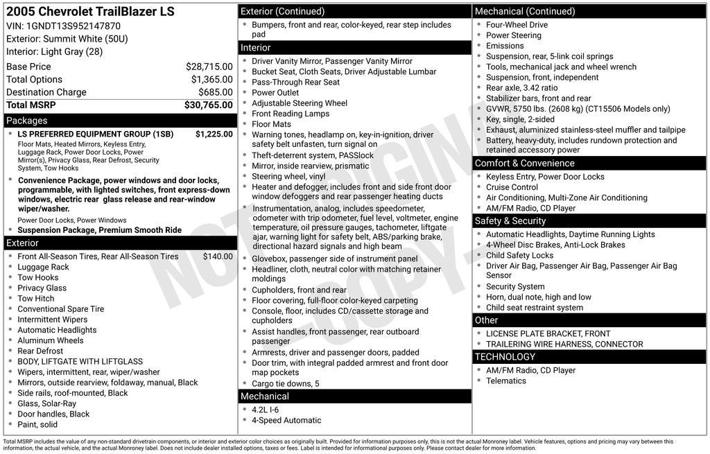 2005 Chevrolet Trailblazer LS