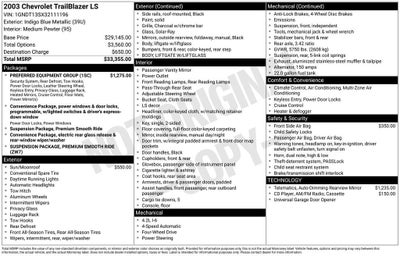 2003 Chevrolet Trailblazer LS