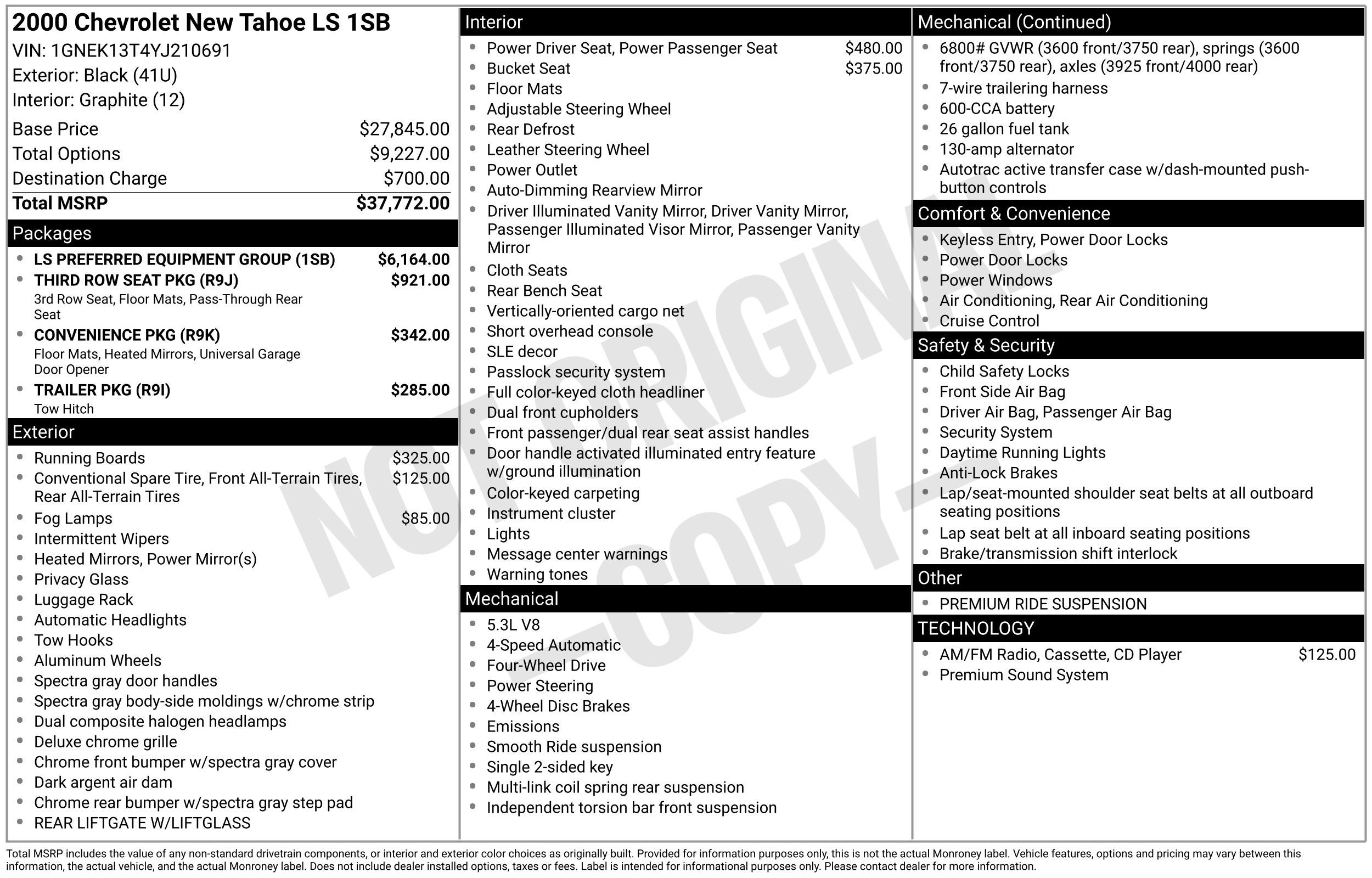 2000 Chevrolet Tahoe LS