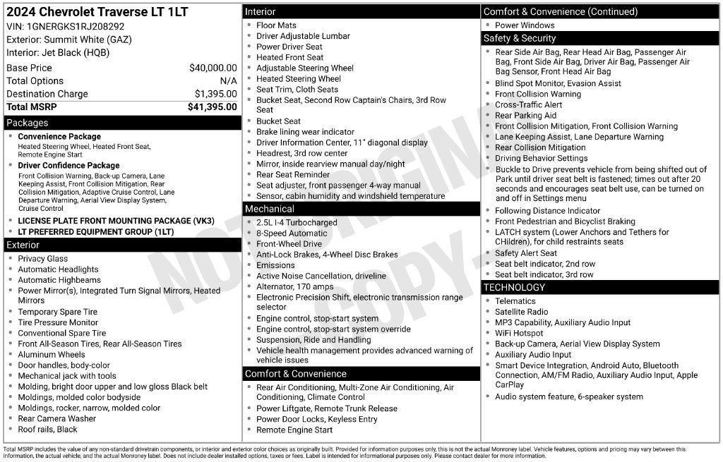 2024 Chevrolet Traverse LT