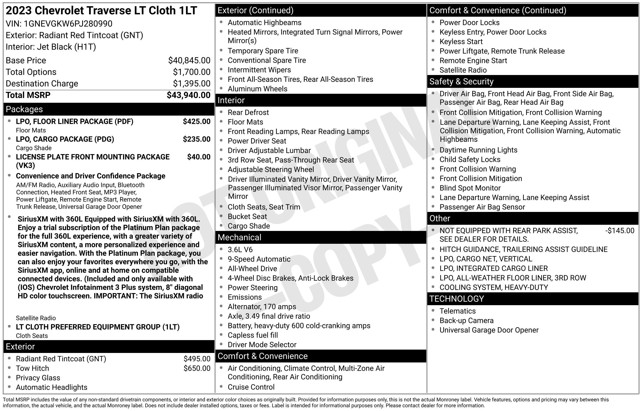 2023 Chevrolet Traverse LT Cloth