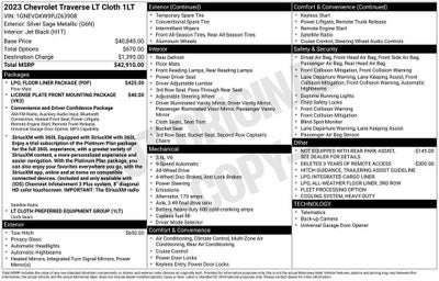 2023 Chevrolet Traverse LT Cloth