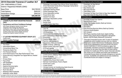2018 Chevrolet Traverse LT Leather