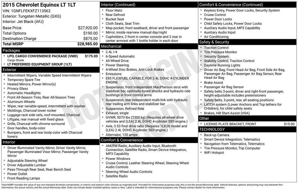 2015 Chevrolet Equinox LT