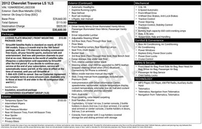2012 Chevrolet Traverse LS