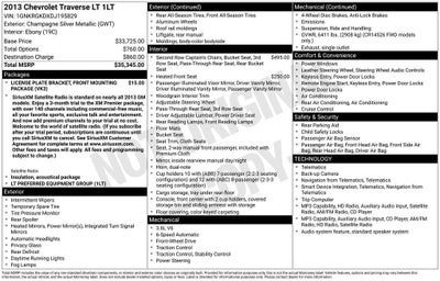 2013 Chevrolet Traverse LT