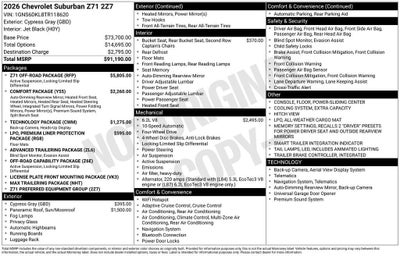 2026 Chevrolet Suburban Z71