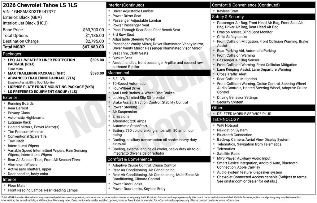 2026 Chevrolet Tahoe LS