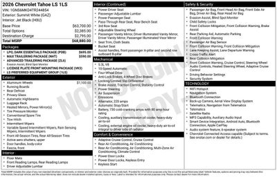 2026 Chevrolet Tahoe LS