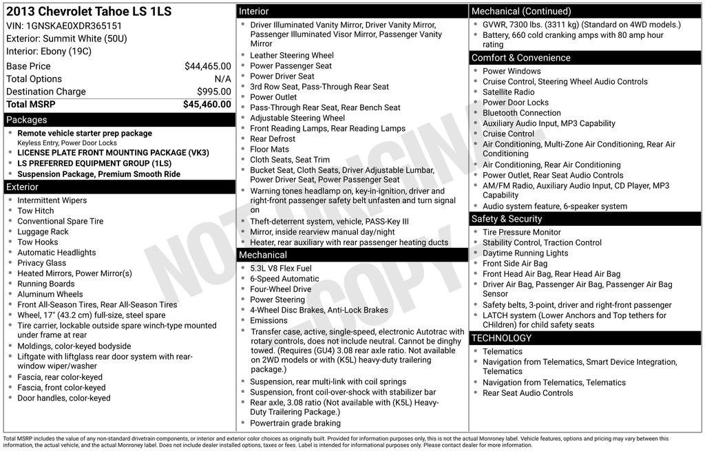 2013 Chevrolet Tahoe LS
