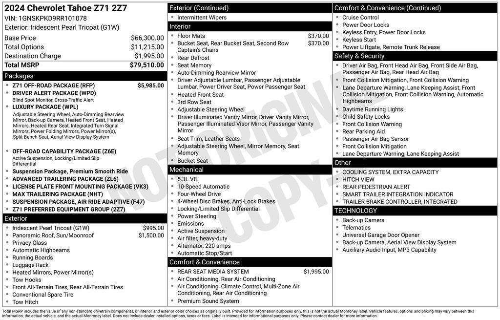 2024 Chevrolet Tahoe Z71