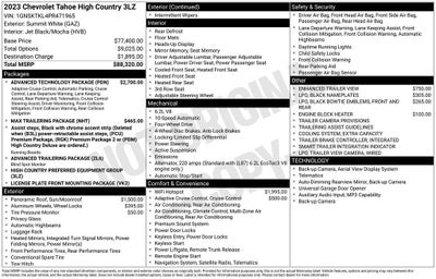 2023 Chevrolet Tahoe High Country