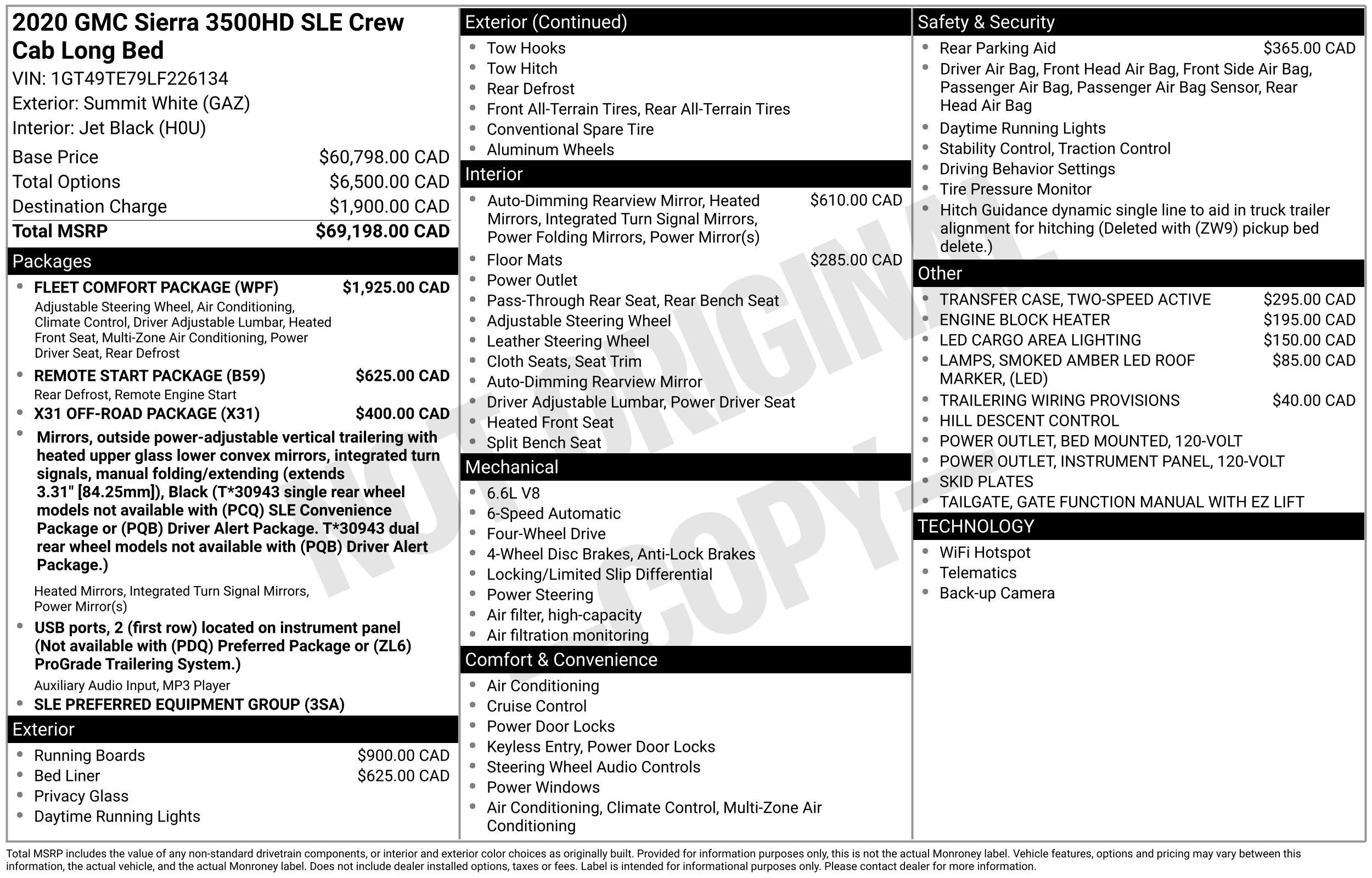 2020 GMC Sierra 3500 HD SLE