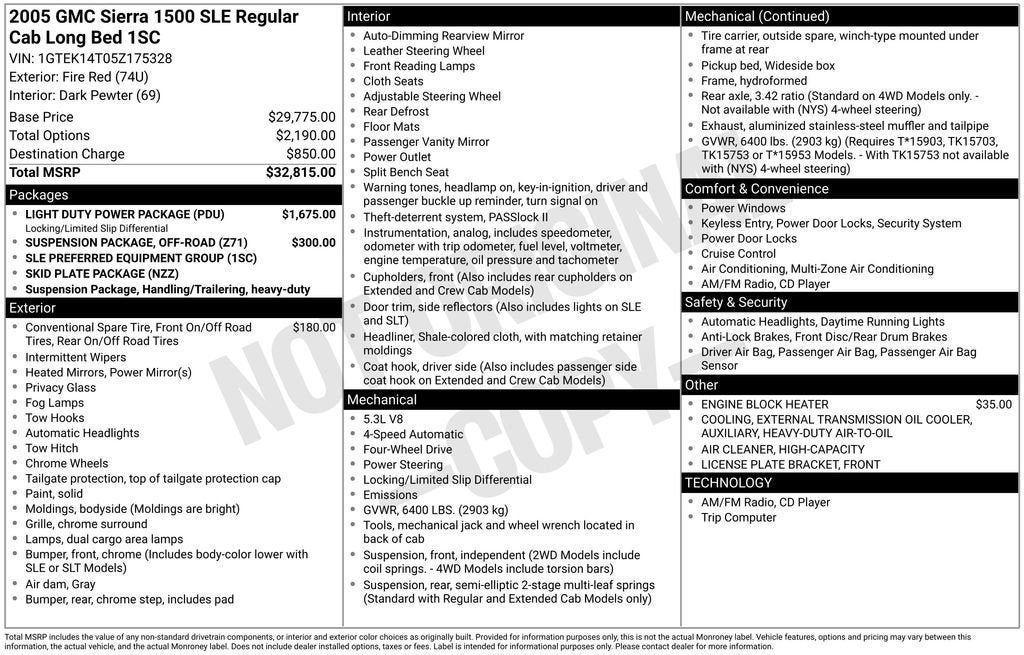 2005 GMC Sierra 1500 SLE