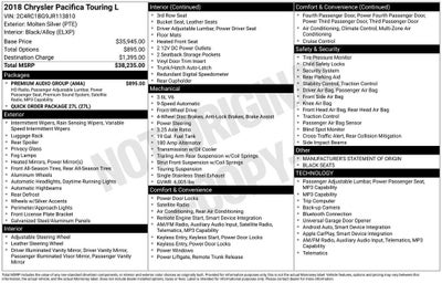 2018 Chrysler Pacifica Touring L