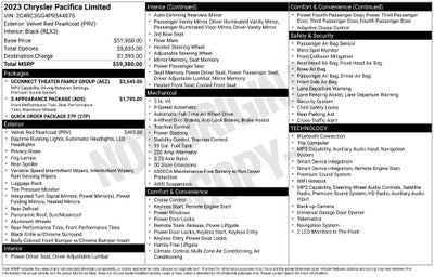 2023 Chrysler Pacifica Limited AWD