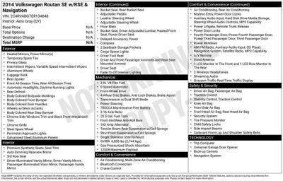 2014 Volkswagen Routan SE
