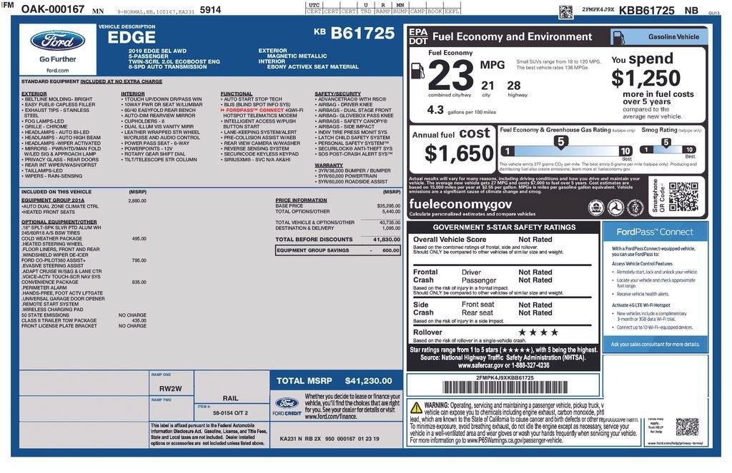 2019 Ford Edge SEL