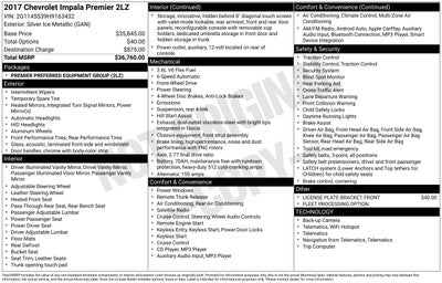 2017 Chevrolet Impala Premier