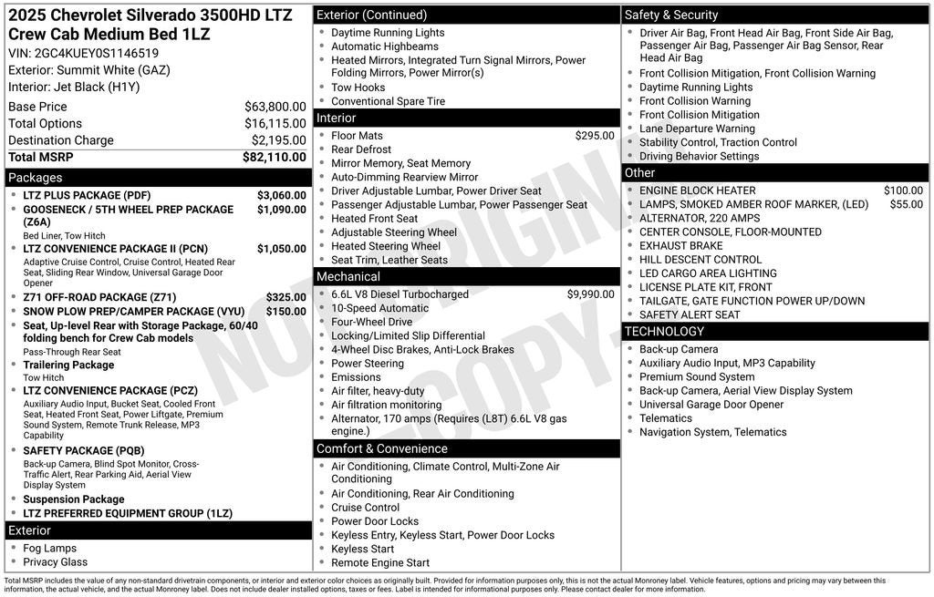 2025 Chevrolet Silverado 3500 HD LTZ