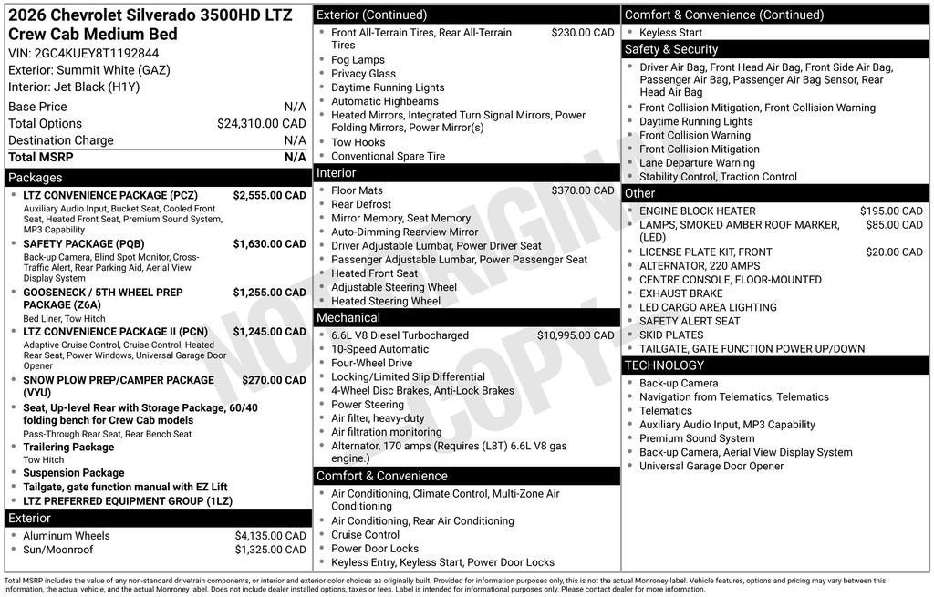 2026 Chevrolet Silverado 3500 HD LTZ