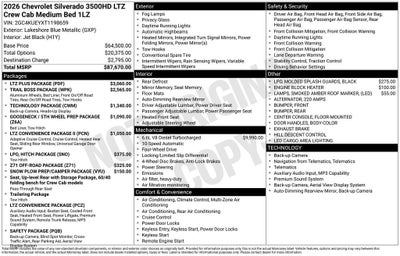 2026 Chevrolet Silverado 3500 HD LTZ
