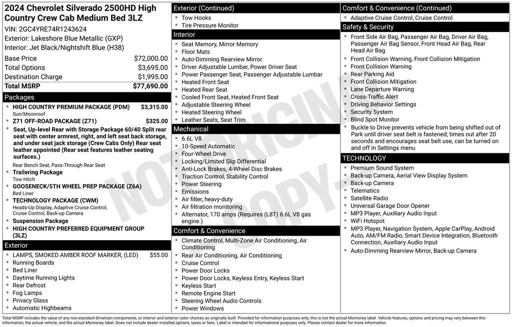 2024 Chevrolet Silverado 2500 HD High Country