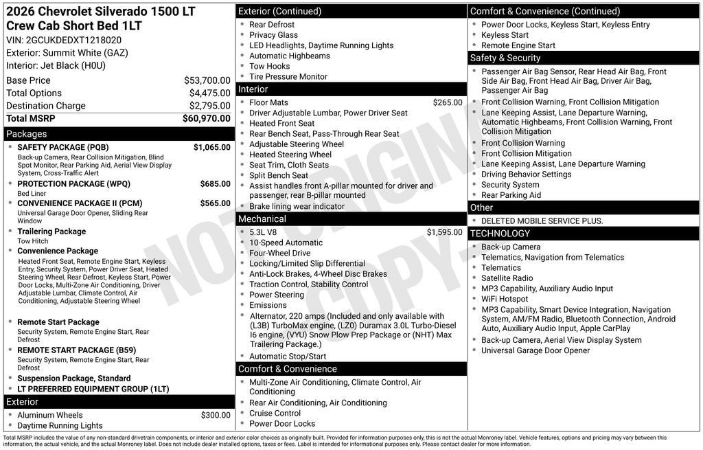 2026 Chevrolet Silverado 1500 LT