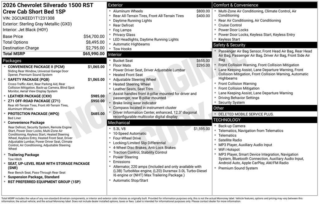 2026 Chevrolet Silverado 1500 RST