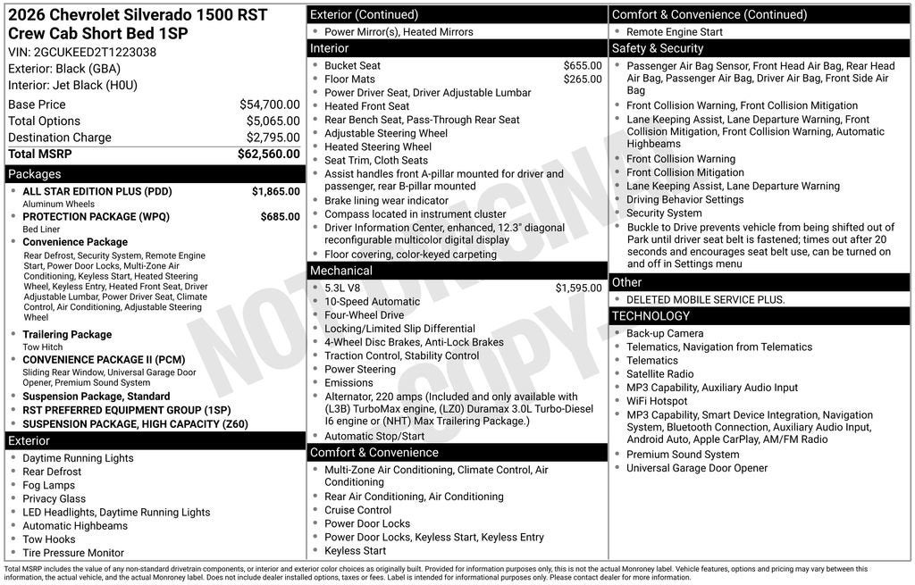 2026 Chevrolet Silverado 1500 RST