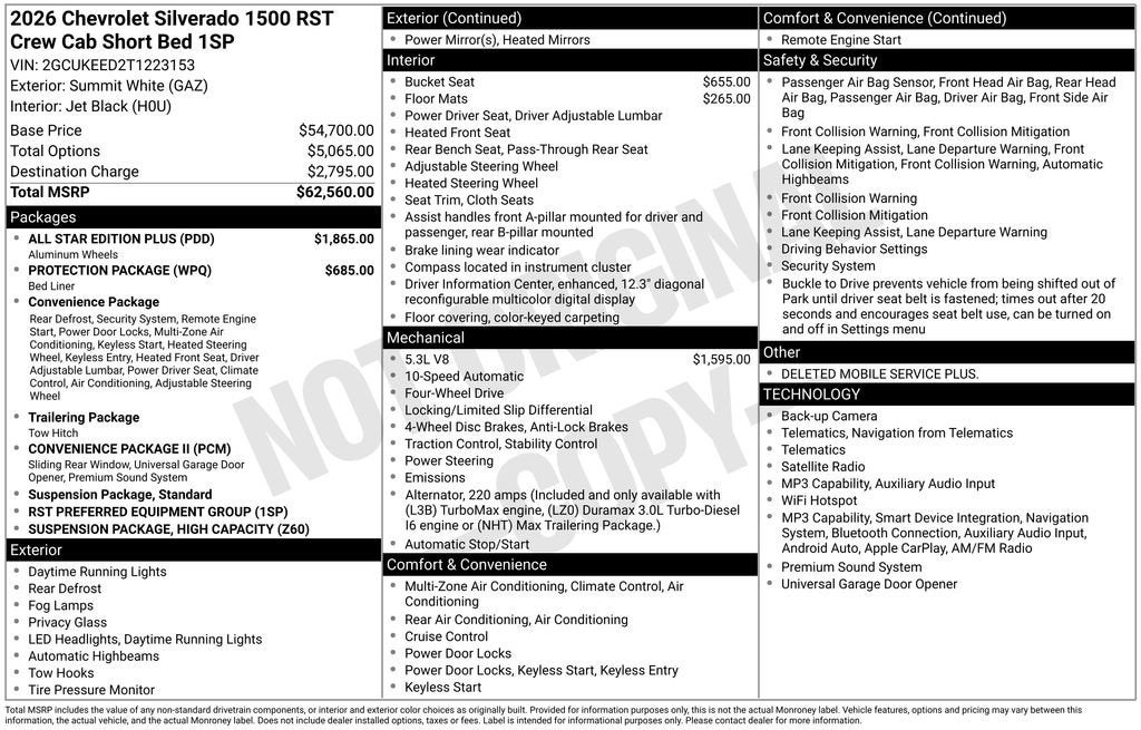 2026 Chevrolet Silverado 1500 RST