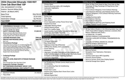 2026 Chevrolet Silverado 1500 RST