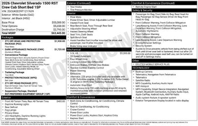 2026 Chevrolet Silverado 1500 RST