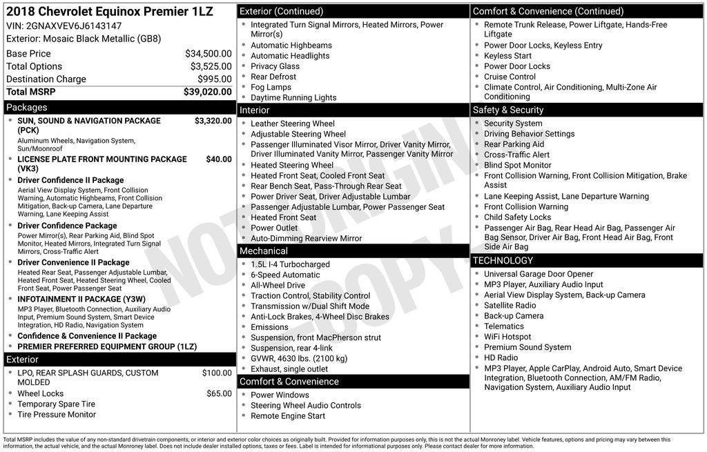 2018 Chevrolet Equinox Premier