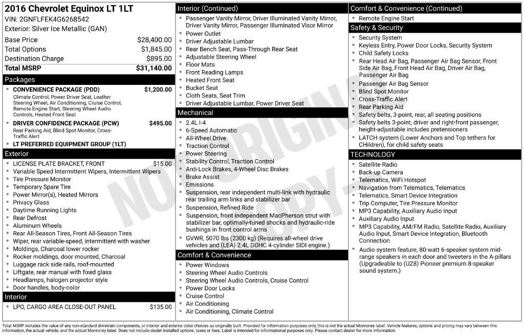 2016 Chevrolet Equinox LT