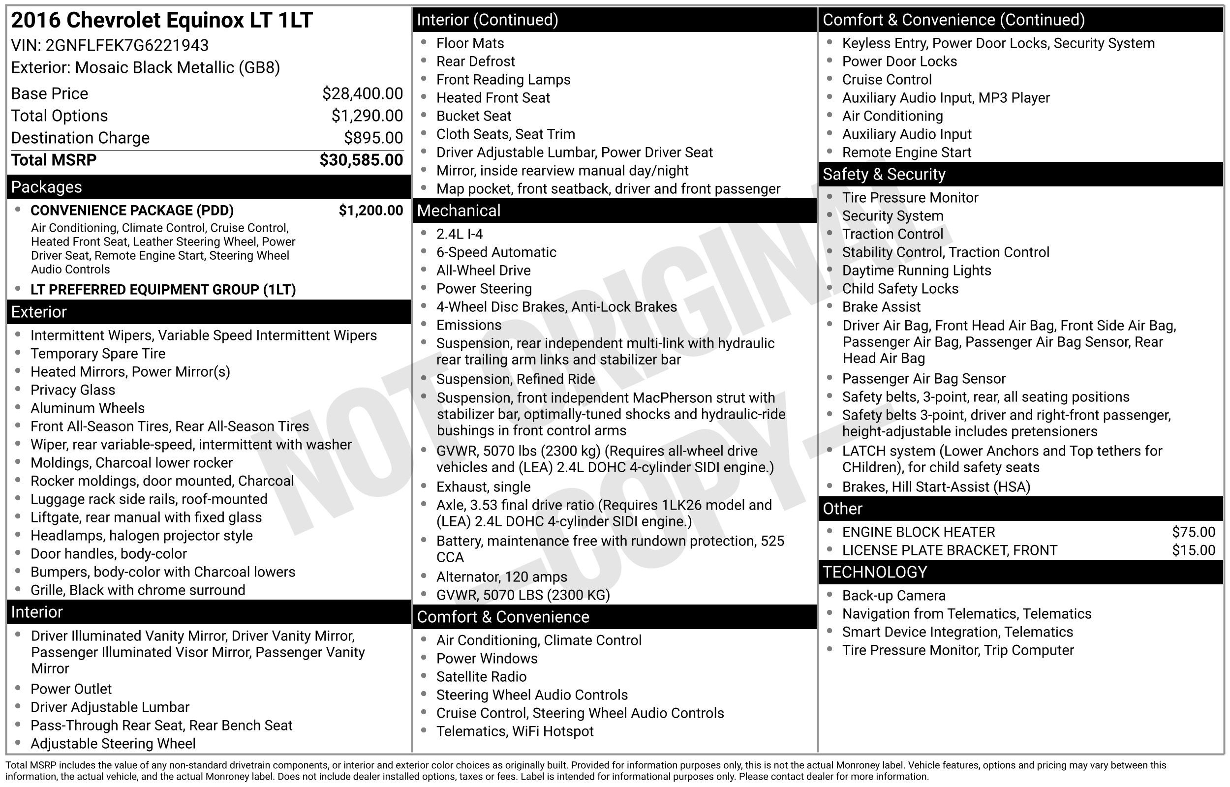 2016 Chevrolet Equinox LT