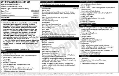 2012 Chevrolet Equinox LT w/2LT